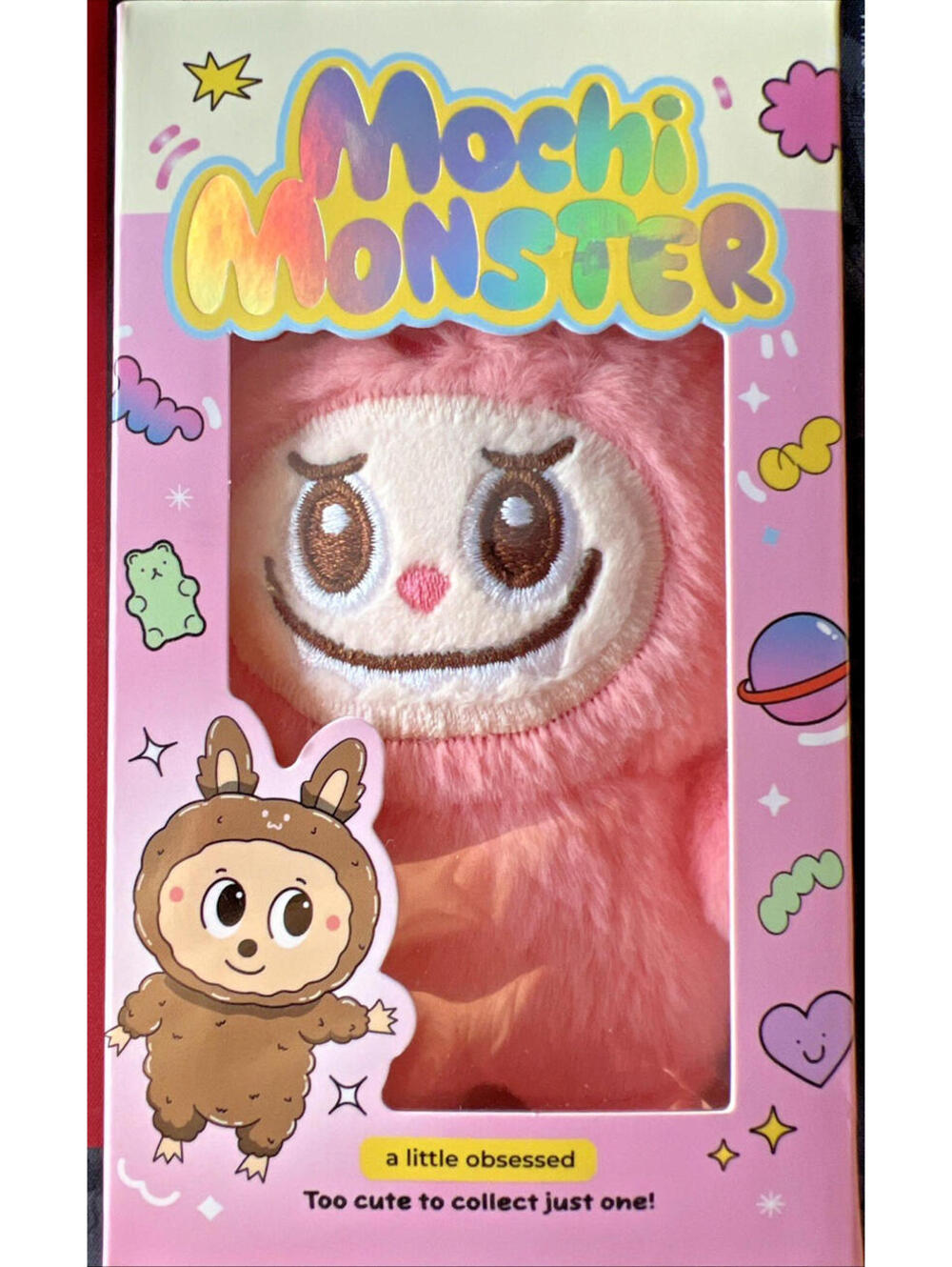 2025 A Little Obsessed Pink MOCHI MONSTER Plush Monster Charm Key ring New